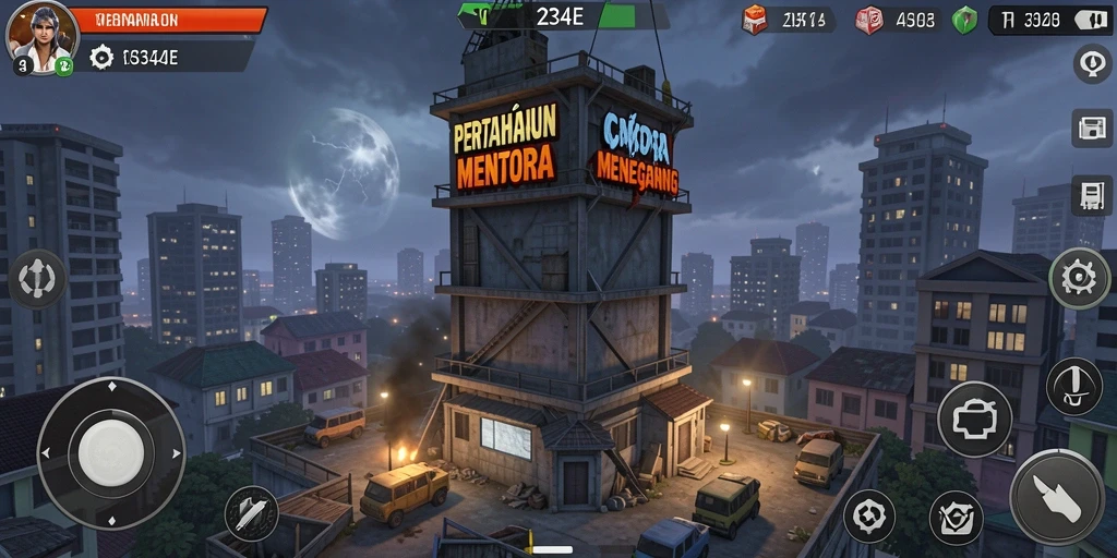 Screenshot gameplay yang menampilkan aksi Tower Defense seru.
