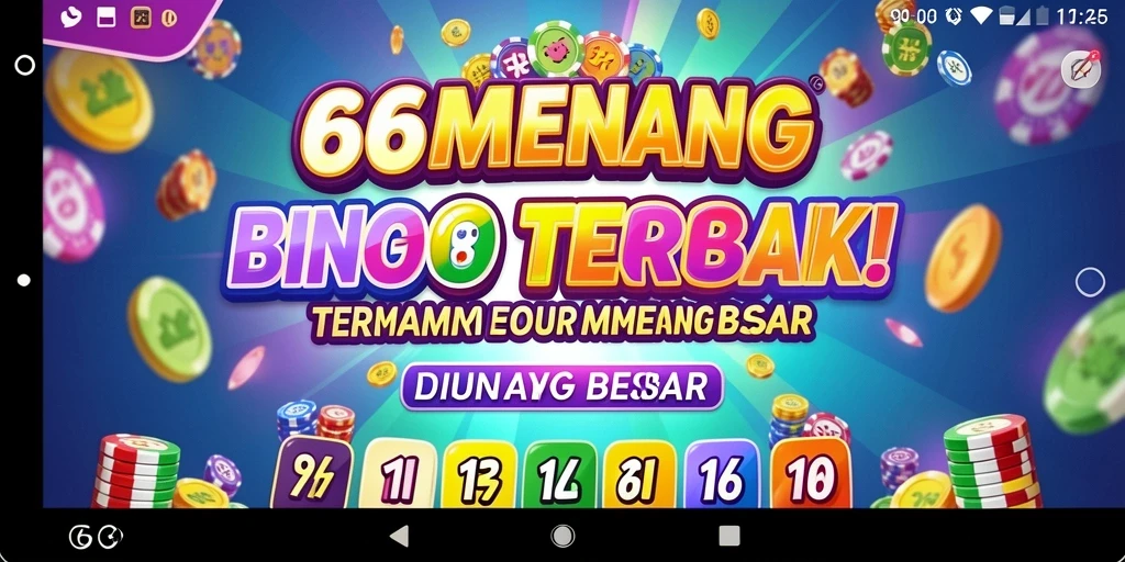 Screenshot utama 66MENANG yang menunjukkan gameplay seru Bingo.