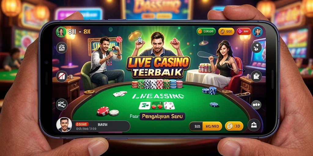 Tampilan gameplay Live Casino yang seru di 8II.