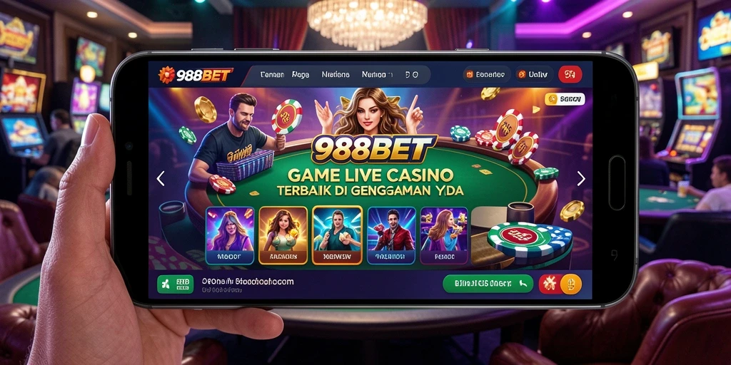 Tampilan gameplay Live Casino yang menegangkan di 988BET.