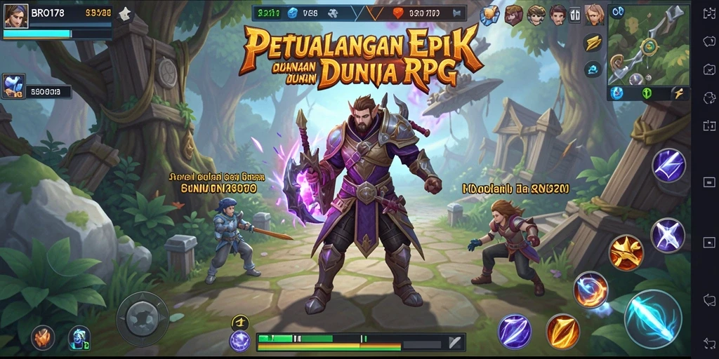 Screenshot menampilkan aksi seru dalam petualangan RPG BRO178.