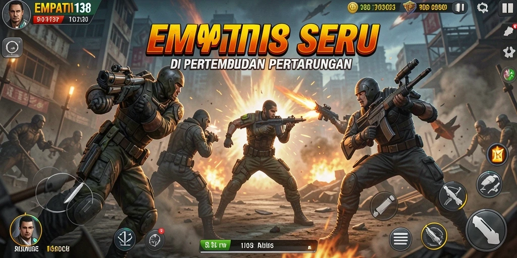 Tangkapan layar menunjukkan aksi seru dalam permainan Battle Royale.