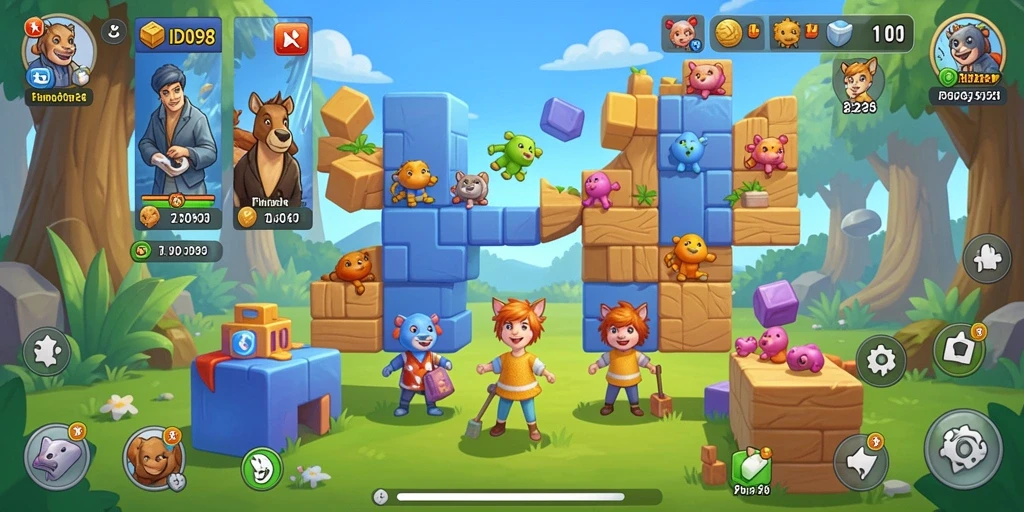 Tampilan gameplay menarik dari ID098 dengan puzzle yang menantang.