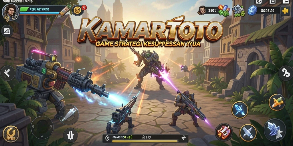 Tangkapan layar KAMARTOTO yang menunjukkan aksi strategis dalam pertempuran.