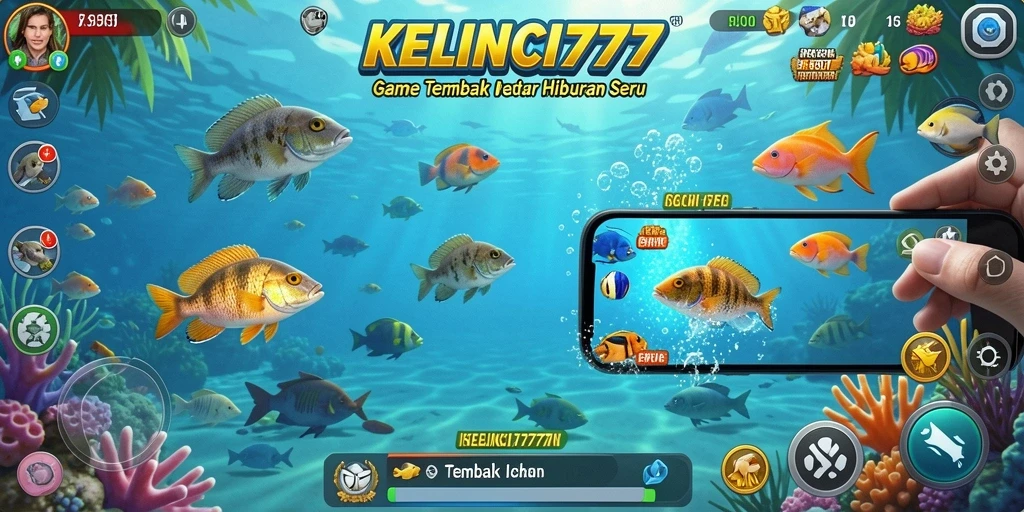 Gameplay seru KELINCI777 menembak ikan dengan efek visual menawan.