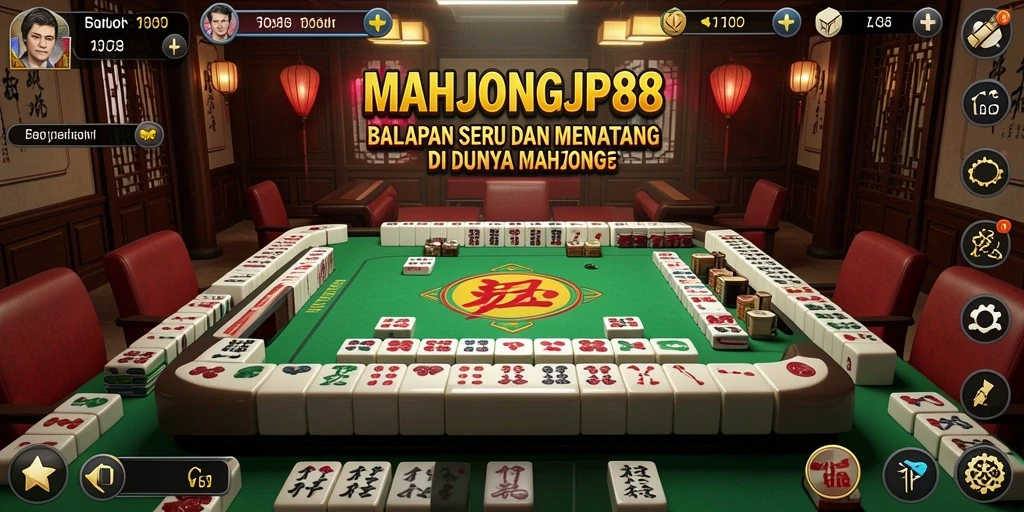 Tampilan menarik dari gameplay balapan yang menggabungkan Mahjong.