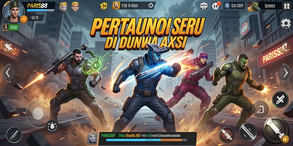 Tampilan gameplay seru dan penuh aksi di PARIS88.