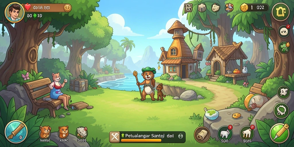 Tampilan gameplay PP7 yang santai dan menghibur.