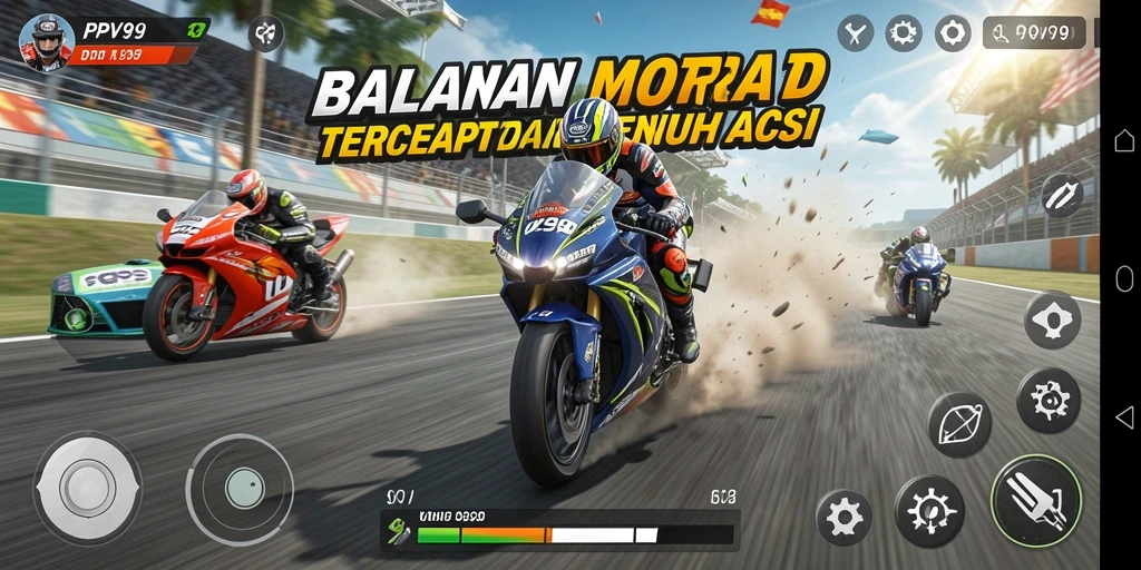Menampilkan aksi balapan motor yang mendebarkan di PPV99.
