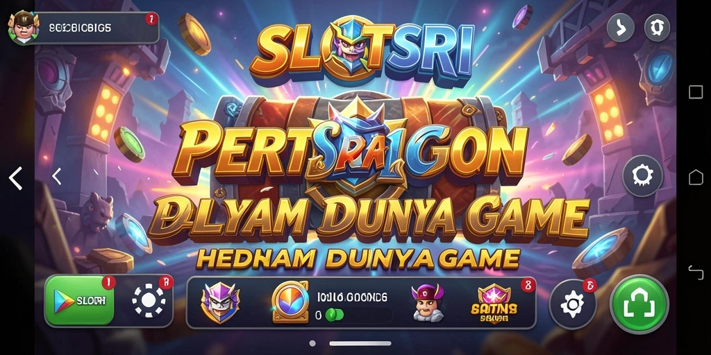 Tangkapan layar gameplay SLOTSRI menampilkan pertarungan seru dengan karakter kuat.