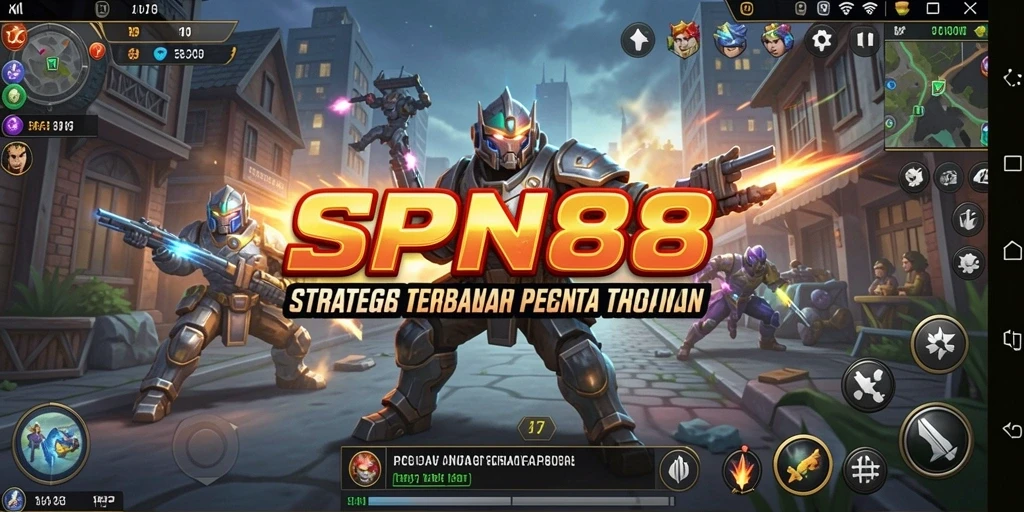 Screenshot gameplay SPN88 yang menunjukkan pertempuran strategis yang seru.