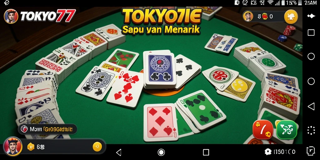 Screenshot TOKYO77 menampilkan gameplay Gaple yang seru.