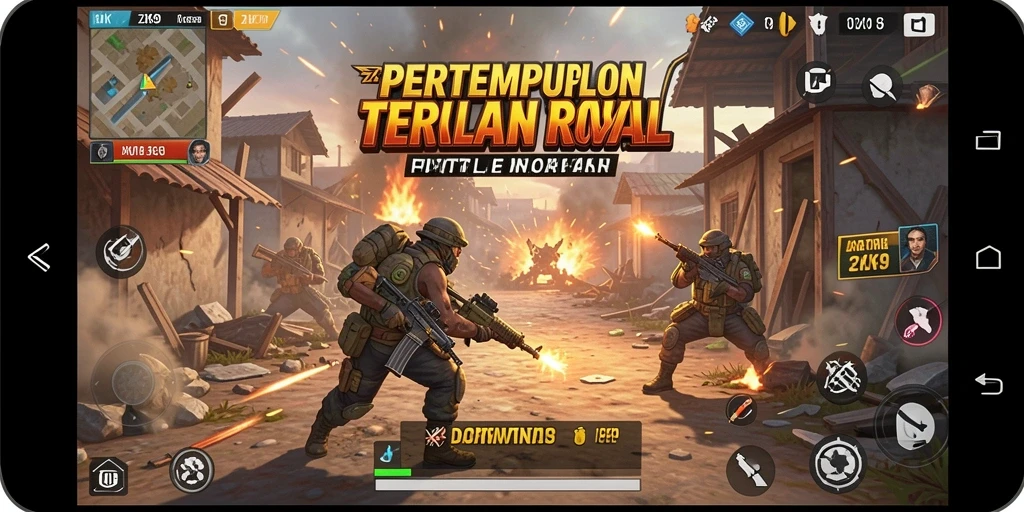 Tangkapan layar menampilkan pertempuran intens dalam ZK9 Battle Royale.